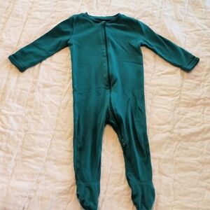 Primary Organic Cotton Footed One-Piece Zipper Pajamas (6-9 Months)